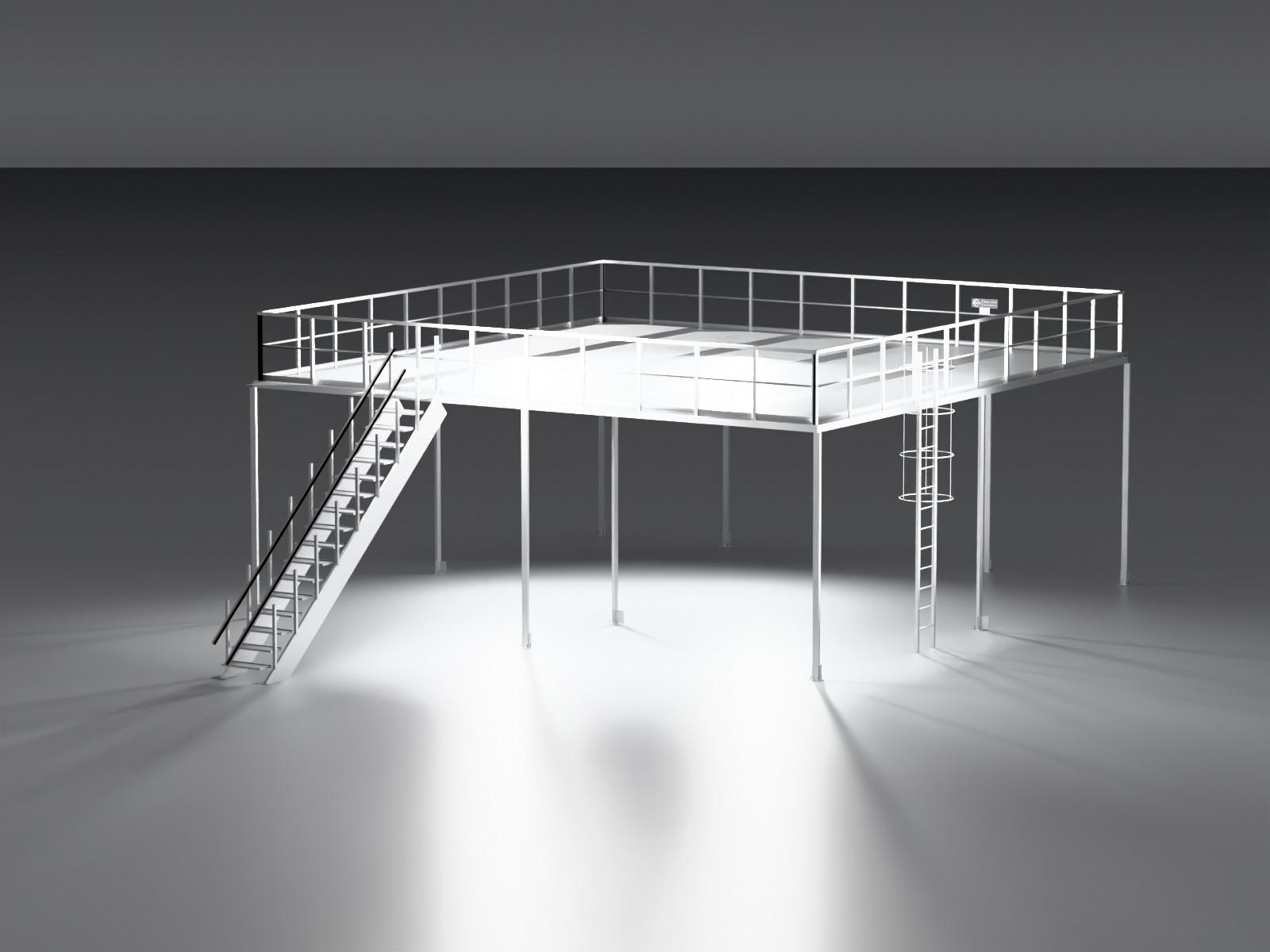 配套操作钢平台 · 3D建模